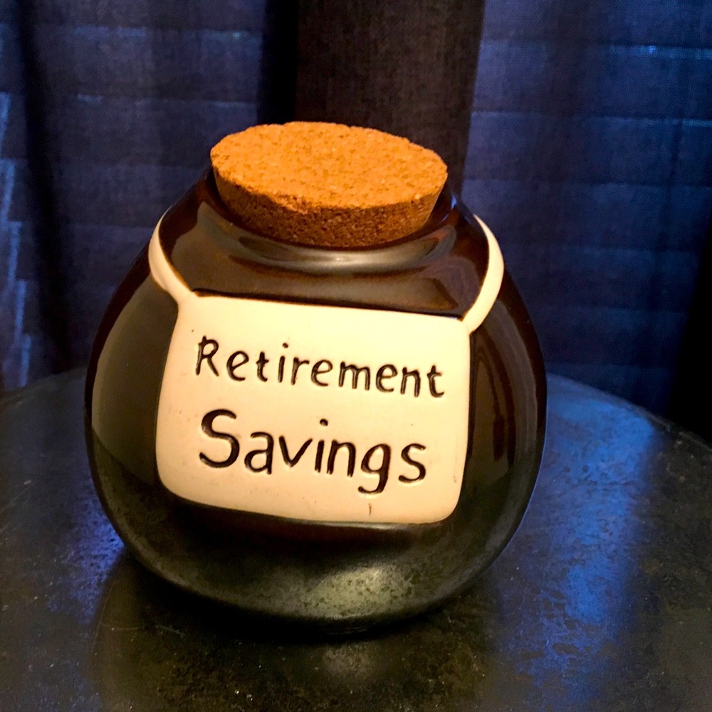 Retirement Savings Ceramic Jar